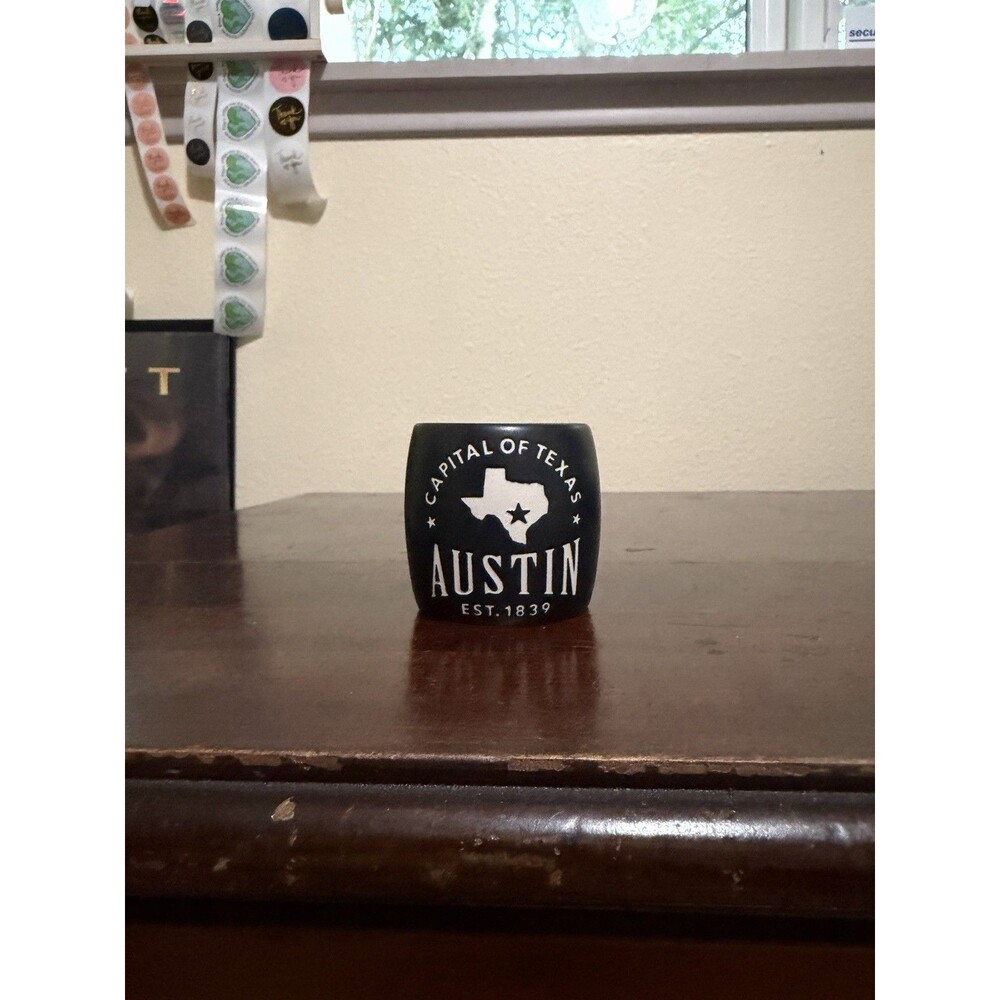 Americaware Austin Texas Etched Matte Shot Glass 2023 Black